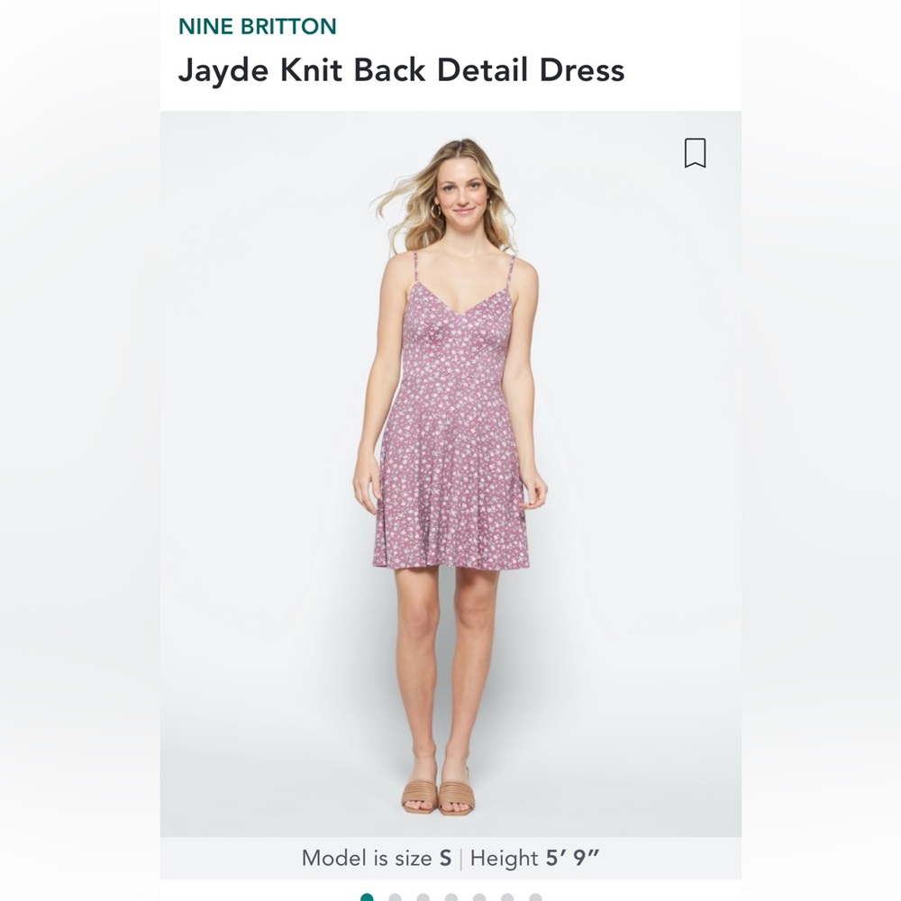 NWOT pink knit floral dress